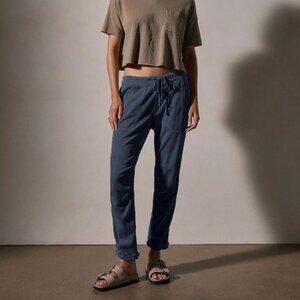 James Perse Blue Soft Drape Utility Pant Cotton Twill Trousers Casual Minimalist